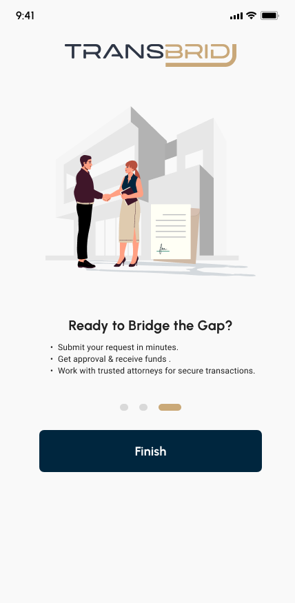 Transbridj onboarding step three
